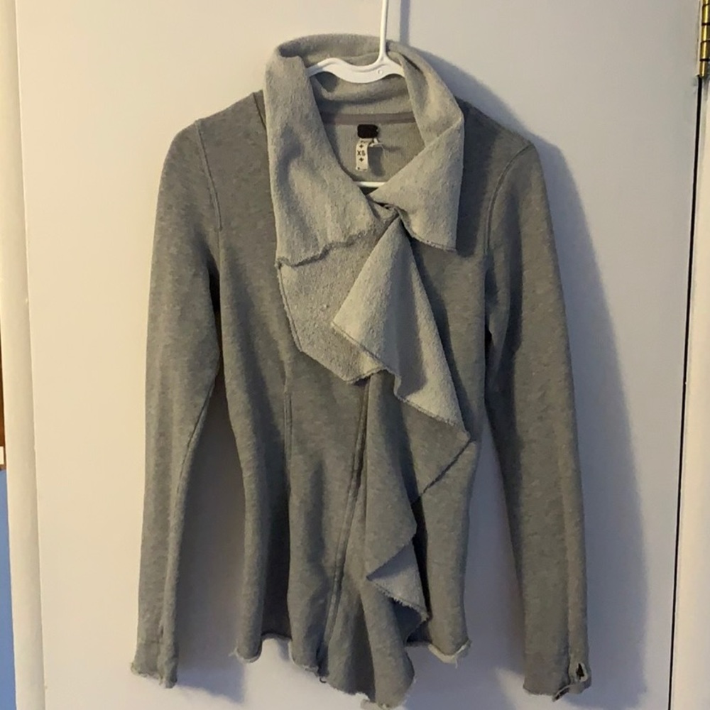 Free People Ruffle Front sweatshirt